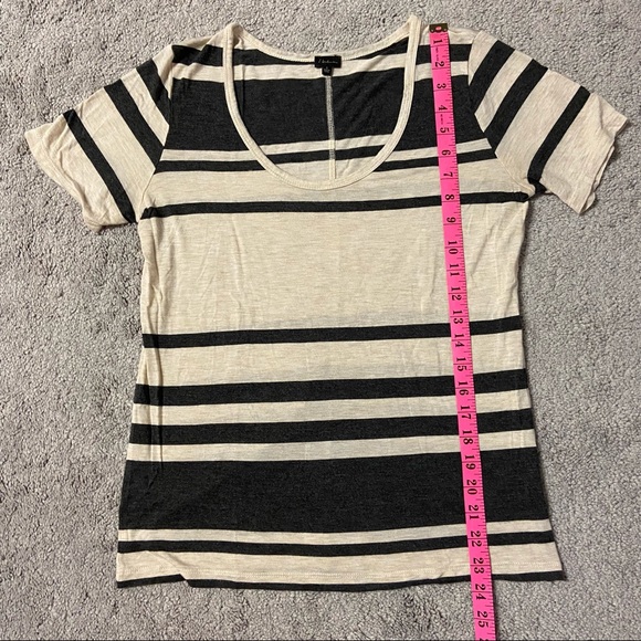 ARITZIA T. BABATON Scoop Neck Stripe Tee Size S - Picture 6 of 6